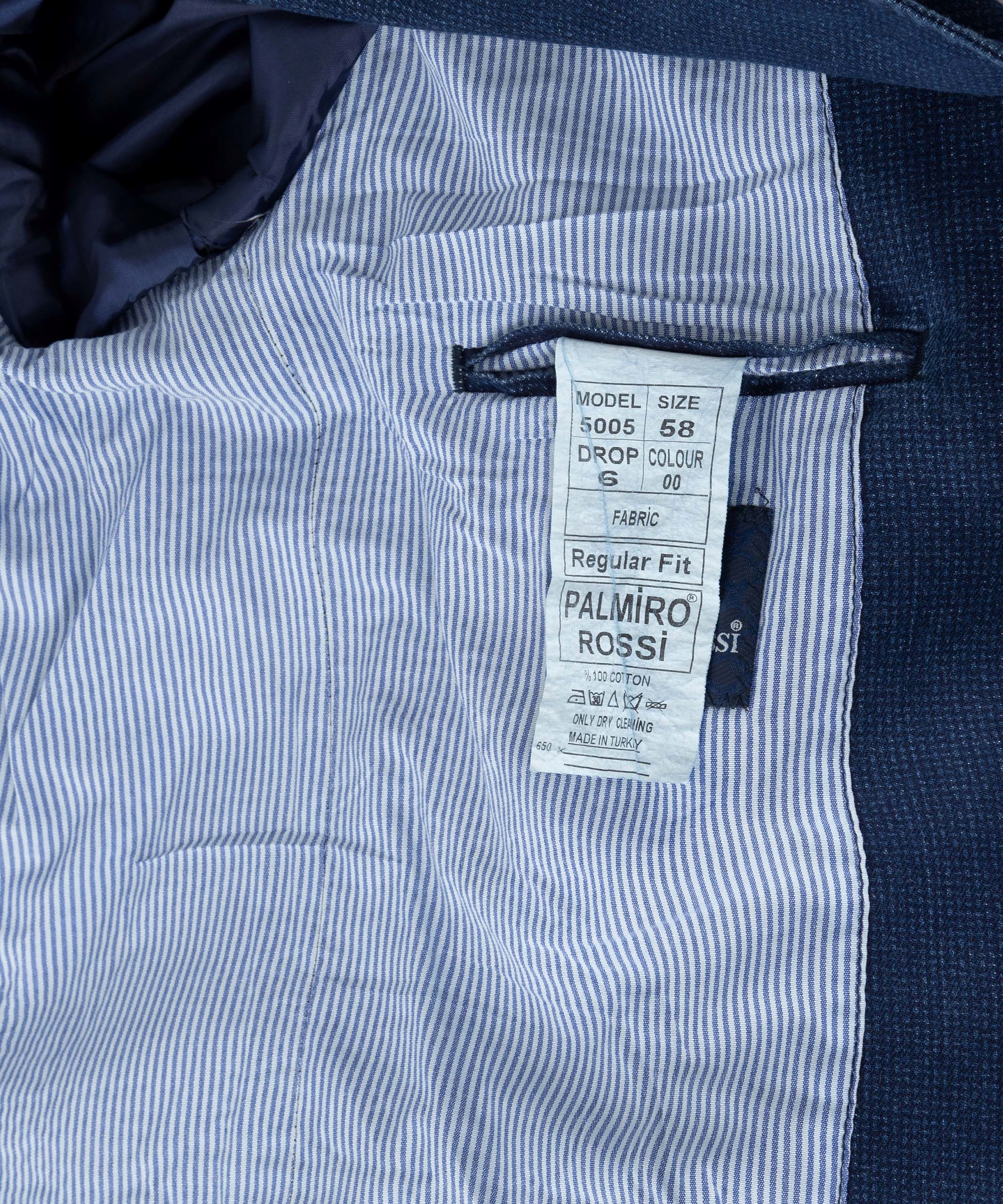 Marynarka męska, wełniana, Palmiro Rossi, 48 jeans Fason regular