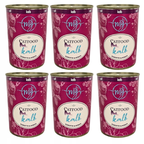 6x400g Cielęcina z kurczakiem i marchewką mokra karma dla kota