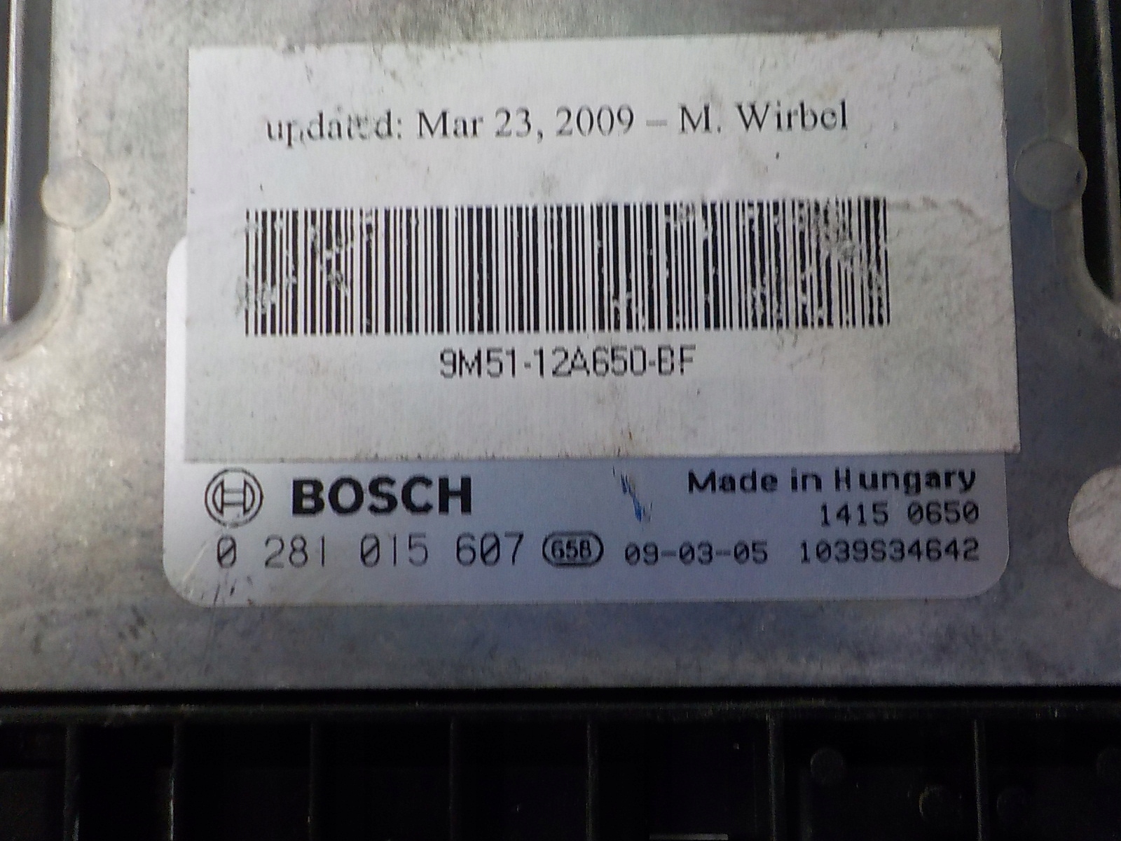 FORD Computer Bedienteil 9M51-12A650-BF 0281015607