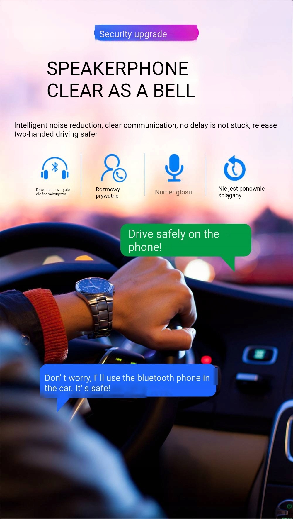 Samochodowy odtwarzacz MP3 Bluetooth Radio wielofunkcyjny Asystent językowy Kod producenta sshy