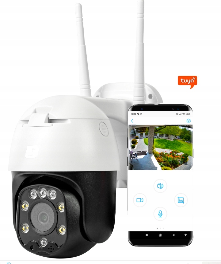 Rotačná Vonkajšia Ip Kamera WiFi Zoom 5MPx 5MPx