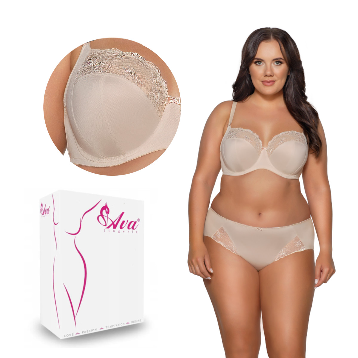 Podprsenka Soft Side Support Av 2111 měkká béžová 90H