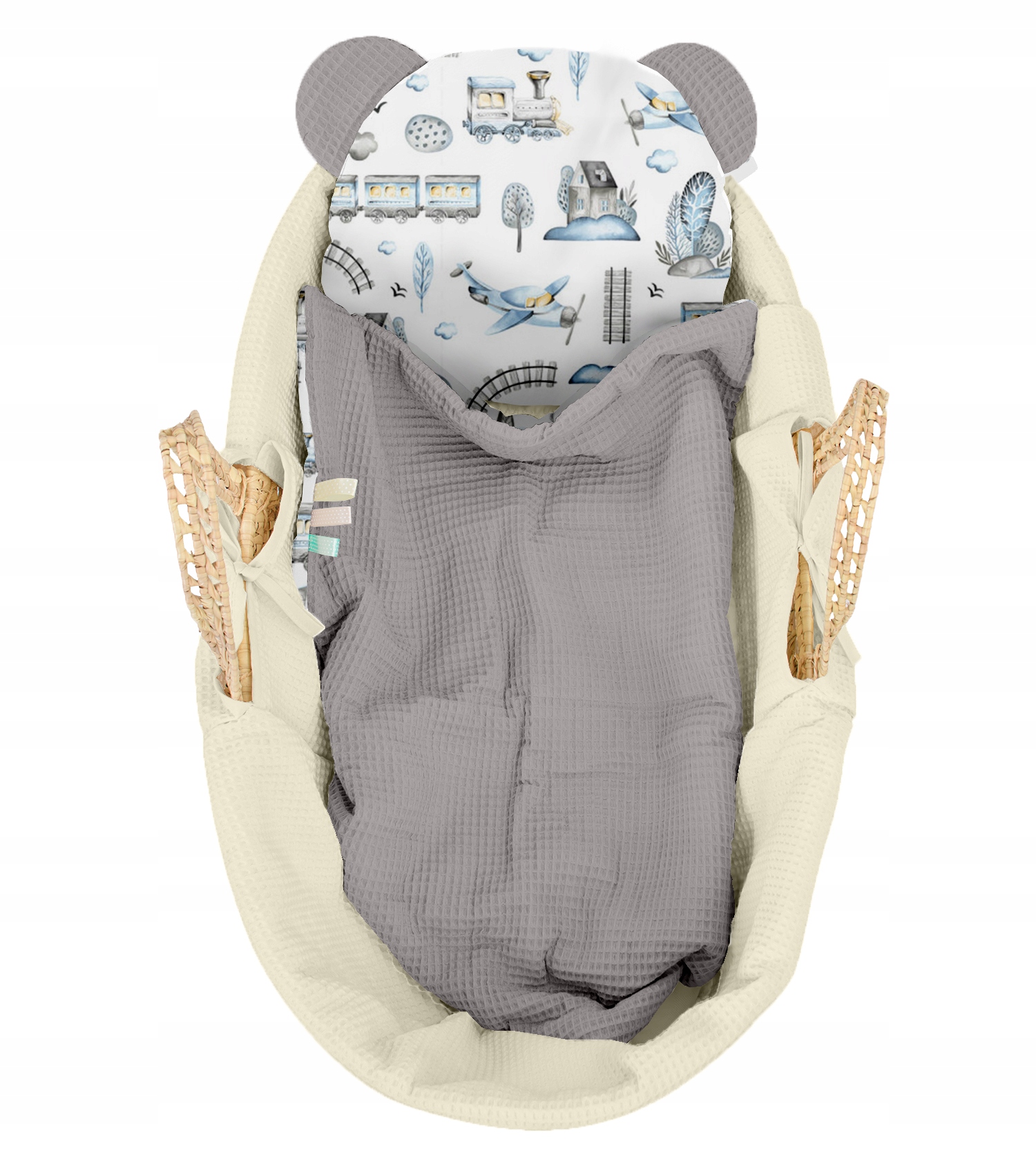 KOMPLET DO WÓZKA FOTELIKA KOCYK 3W1 MOTYLEK WAFEL Marka inna marka