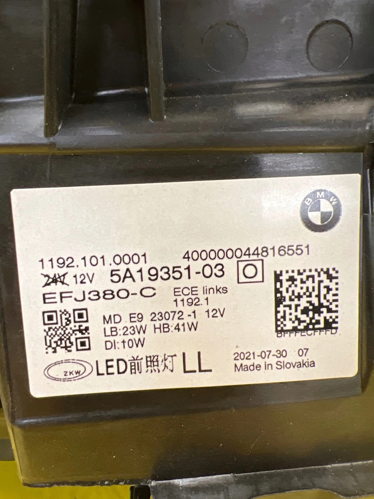 light left BMW 4 G22 G23 G26 Full Led 5A19351-03