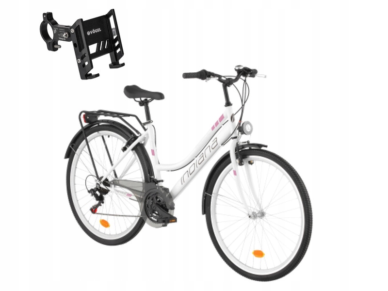 Rower trekkingowy Indiana Trekker D19 28 cali damski Uchwyt na telefon