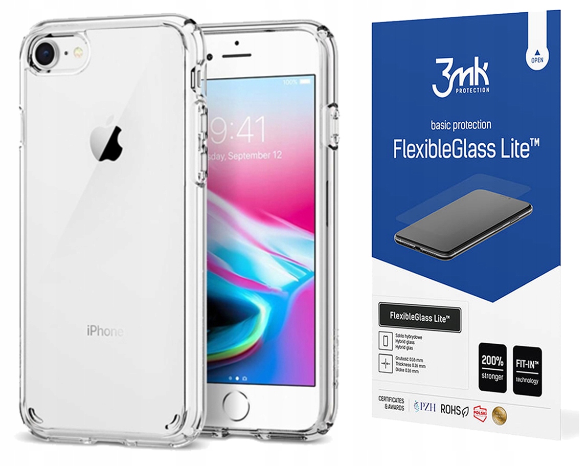 

Etui Do Iphone 7/8/SE 2020 Spigen Szkło Hybryd 3MK