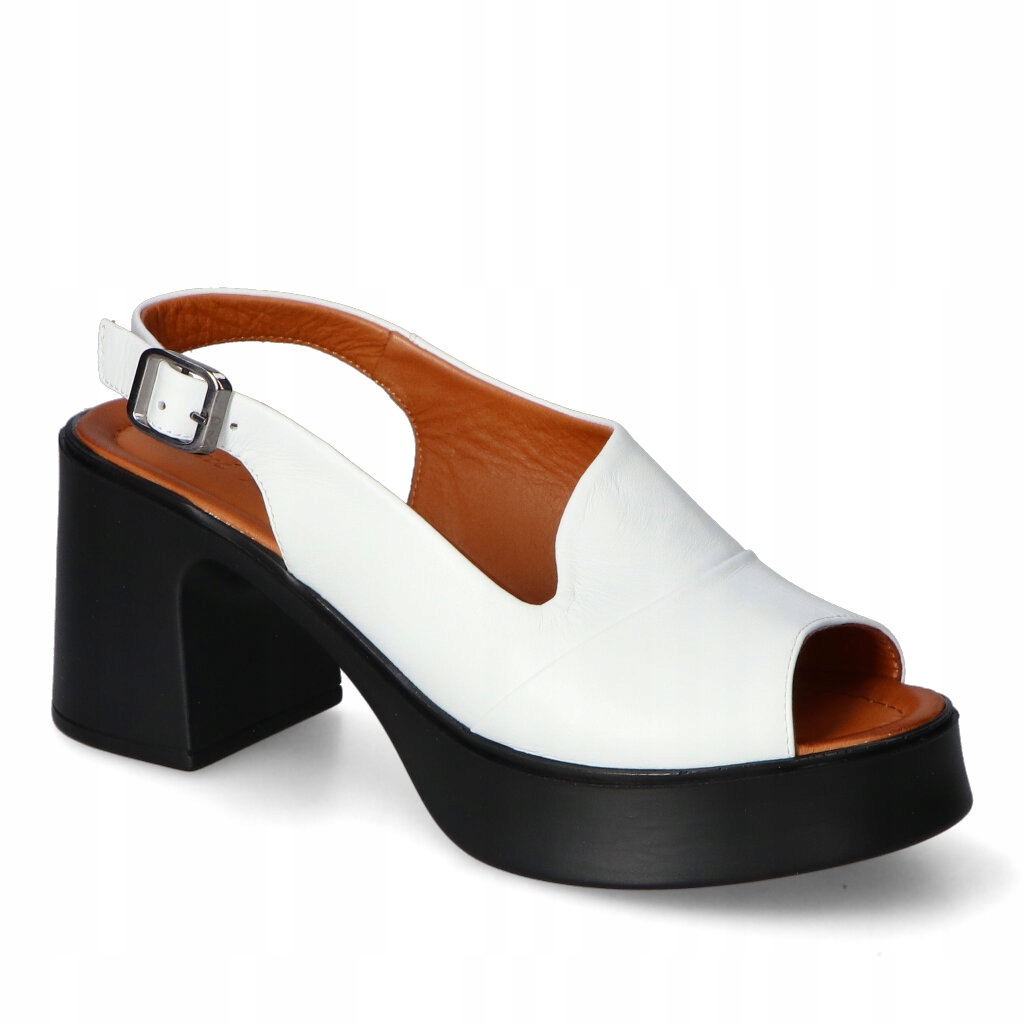 Sandály Emi Romani 027.573-T-659/08 Bílé lico 36