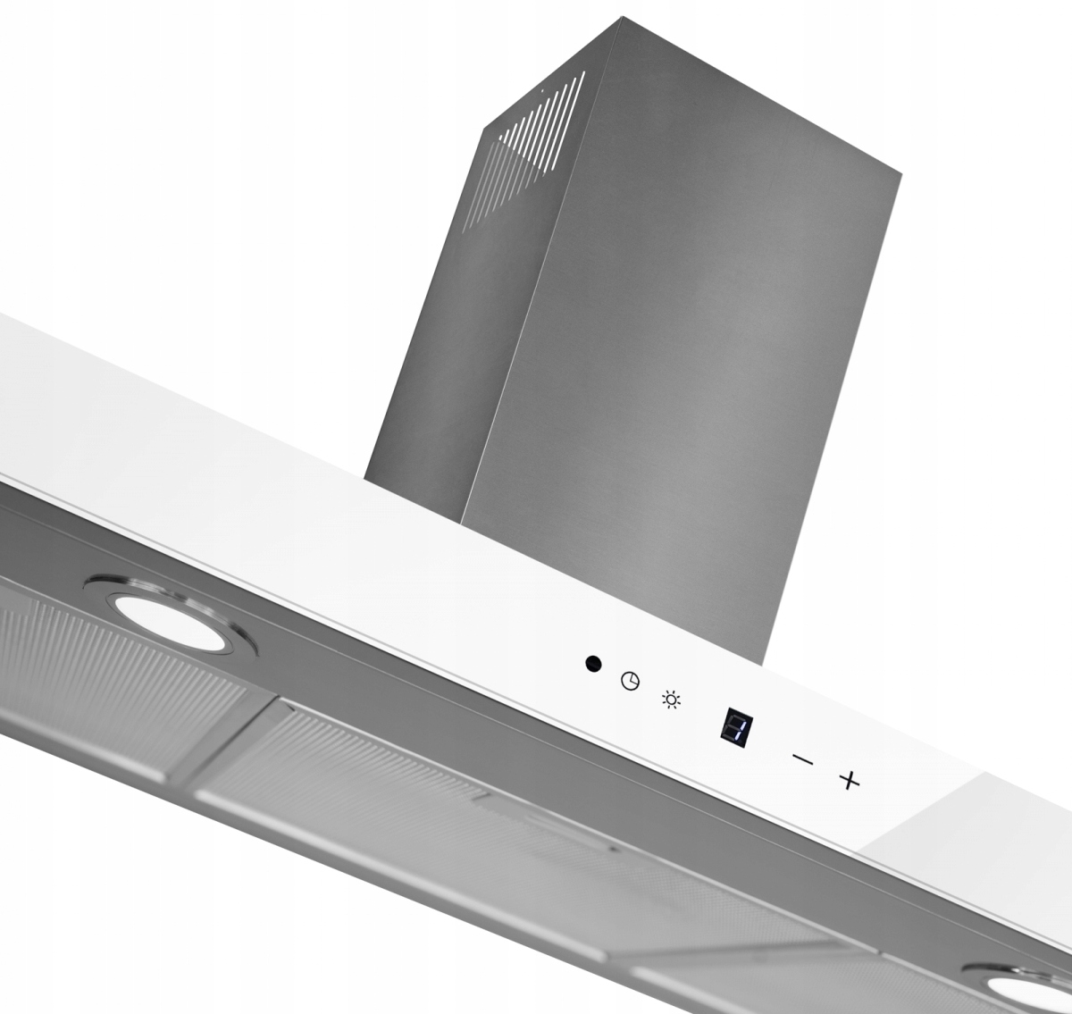 OKAP TOFLESZ ETNA BIAŁY 90CM SZKŁO NOWOŚĆ! Kolor dominujący biały