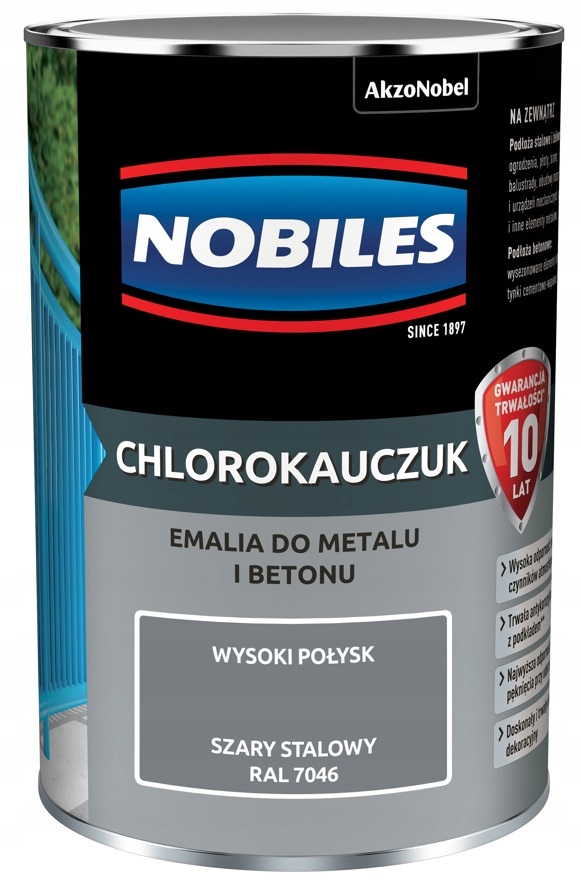 

Farba Nobiles Chlorokauczuk- szara stalowa, 0.9l