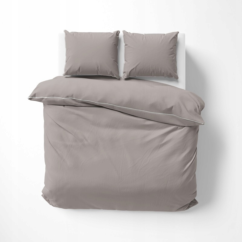 Povlečení makosatina pure s bizou jednobarevné 160x200 béžová