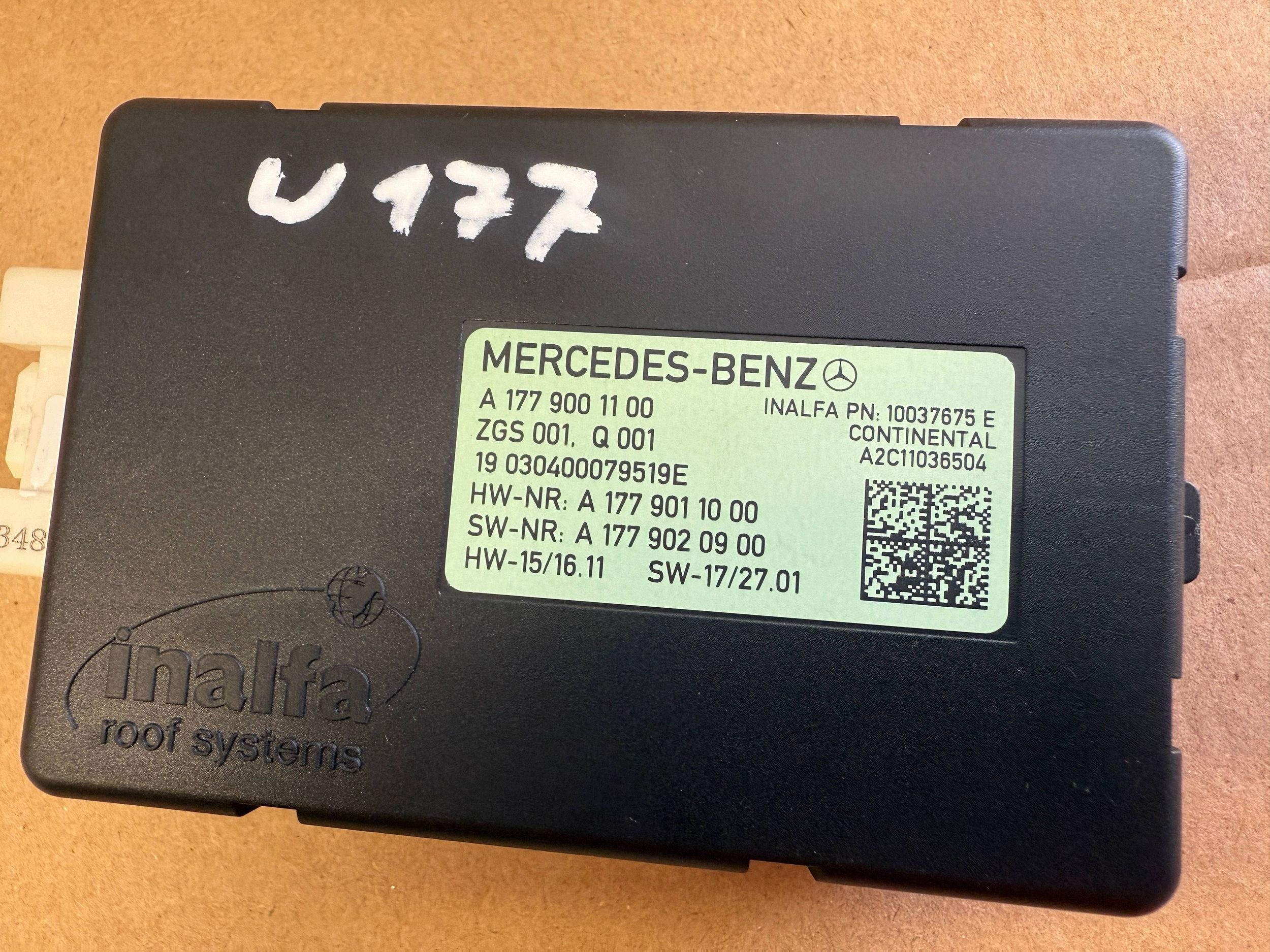 MERCEDES A classe W177 module unité de commande électronique uce toit panoramique A1779001100