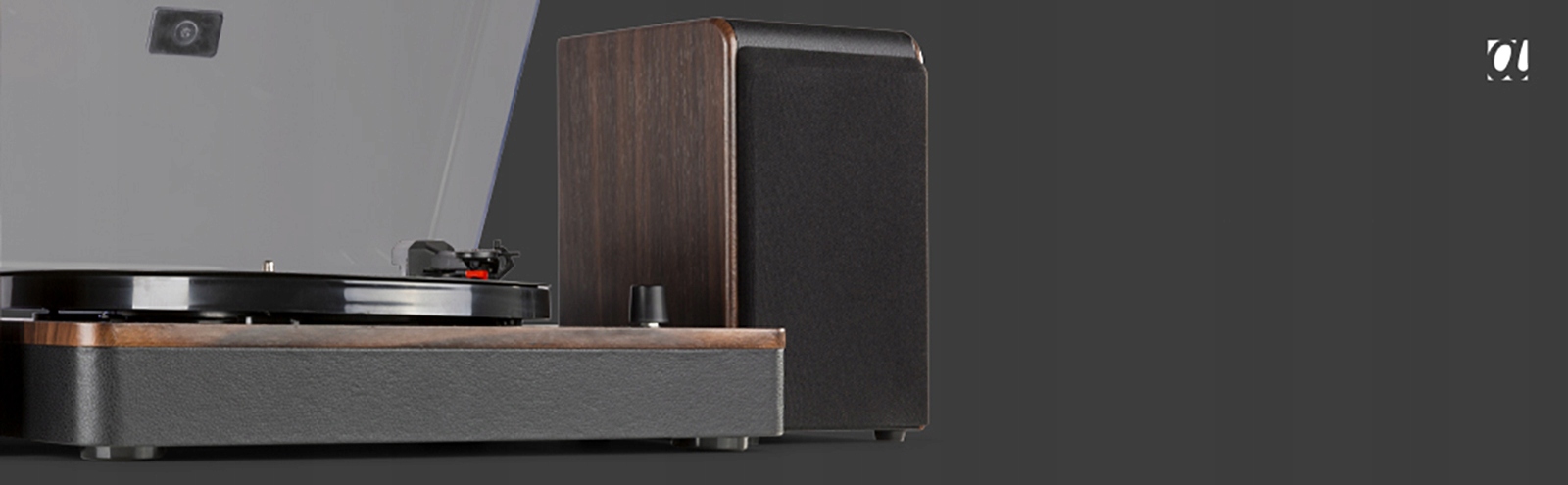 Gramofon AUDIZIO HQ 100W z głośnikami BT PRO+ winyl+ zapasowa igła GRATIS Kolor brązowy