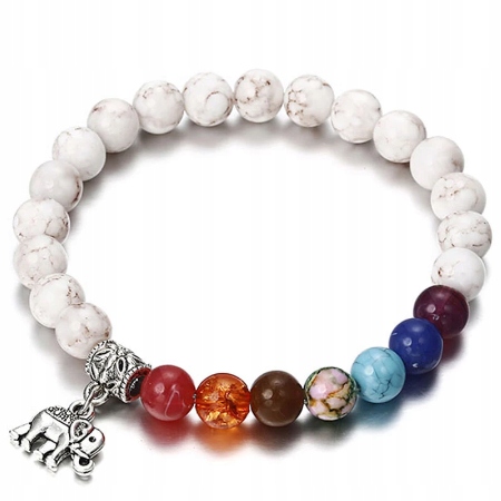 

Bransoletka z koralików Charm yoga słoń budda