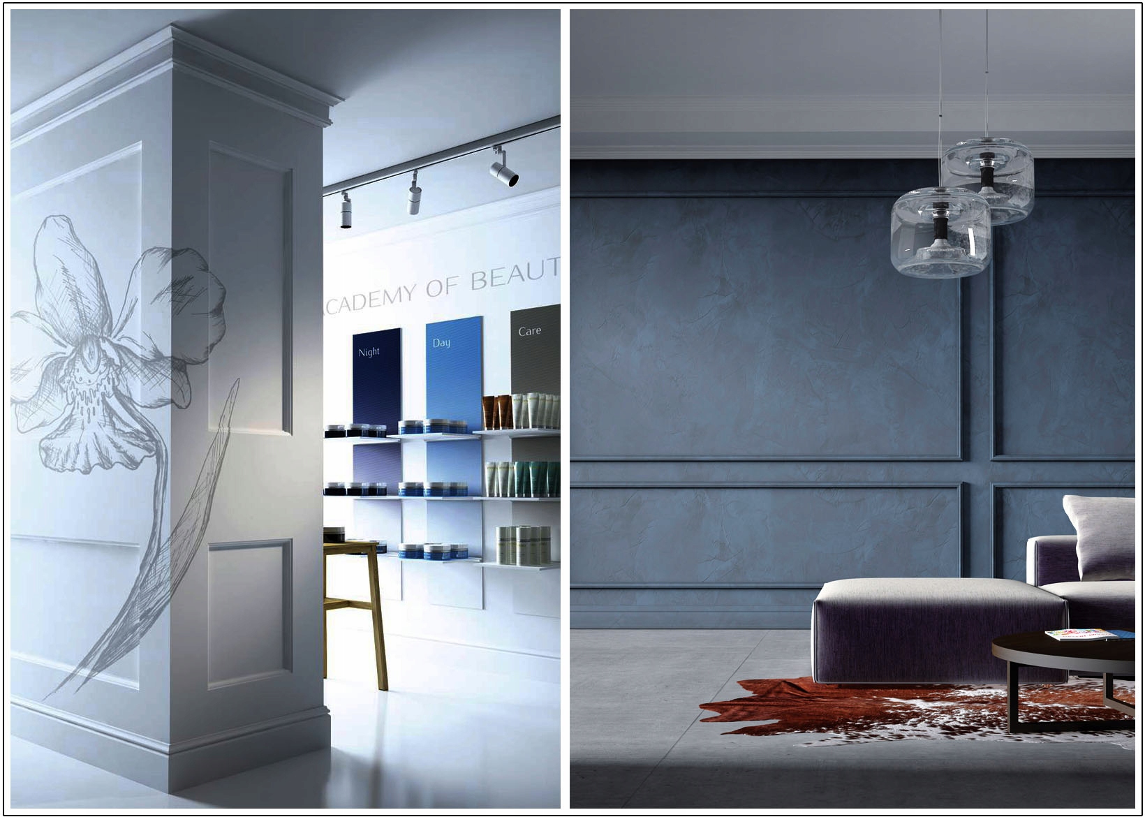 Listwa przysufitowa gładka 5,5x5,5x240cm Sufitowa. Gzyms LGG-25 Creativa Długość 240 m