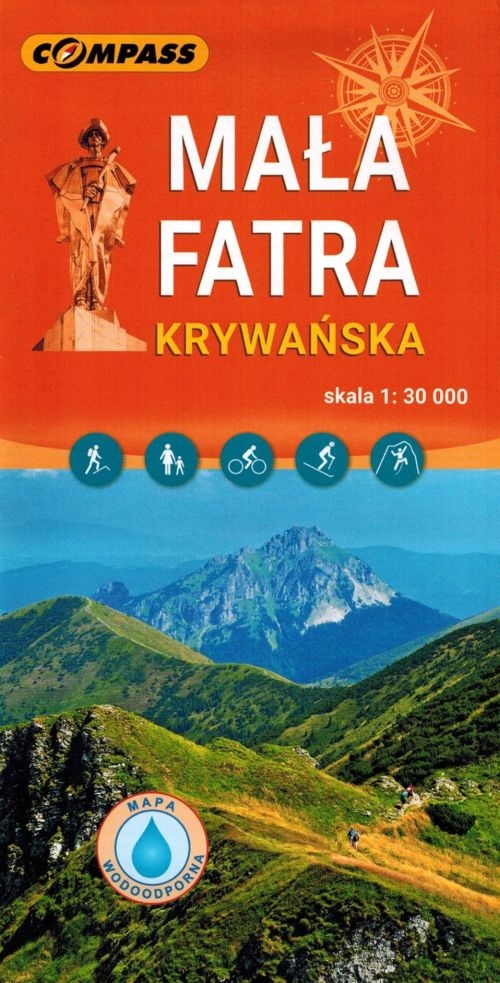 MAŁA FATRA 1:30 000 MAPA LAMINOWANA TURYSTYCZNA COMPASS