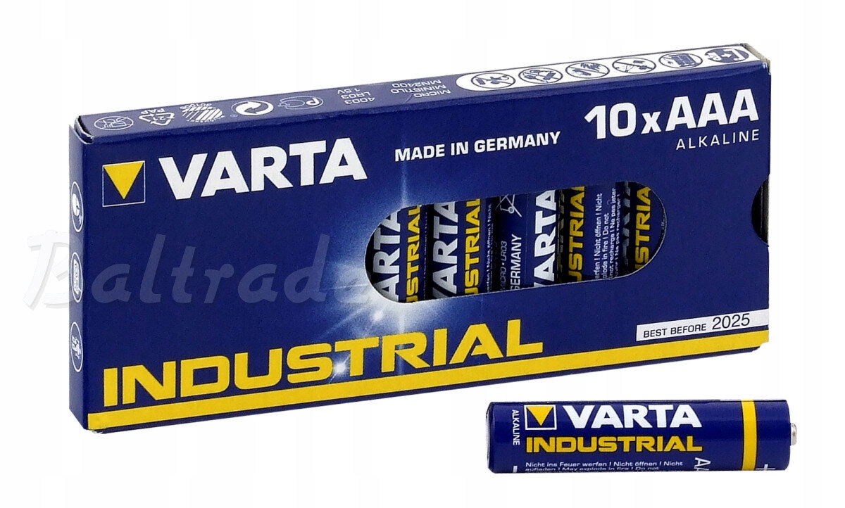

Baterie alkaliczne Varta Industrial LR03/AAA 10SZT