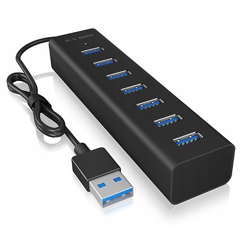 IcyBox IB-HUB1700-U3 7-Port Usb HUB+zasilacz