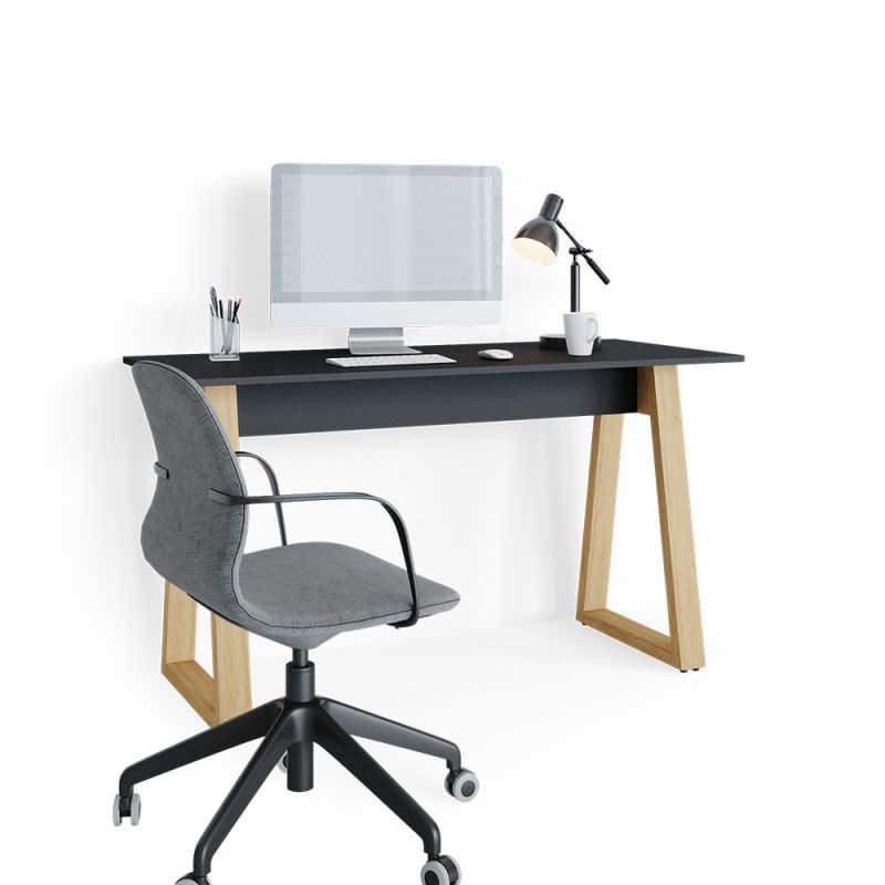 Obdélníkový psací stůl Vicco 138 x 60 x 77 cm antracit, buk