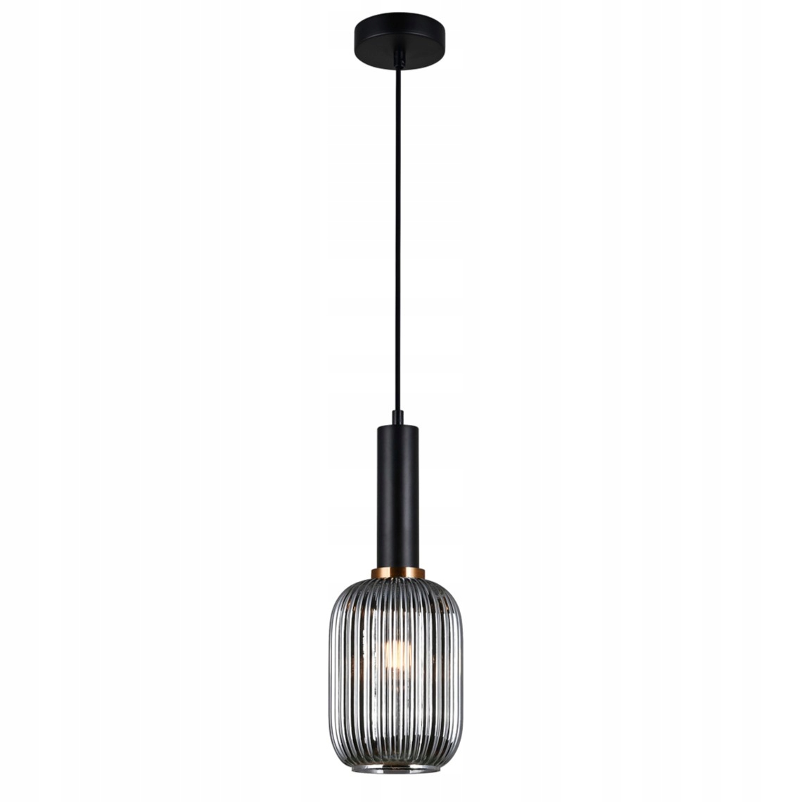 Čierna závesná stropná lampa do kuchyne, obývačky, jedálne, spálne Antiola 1M