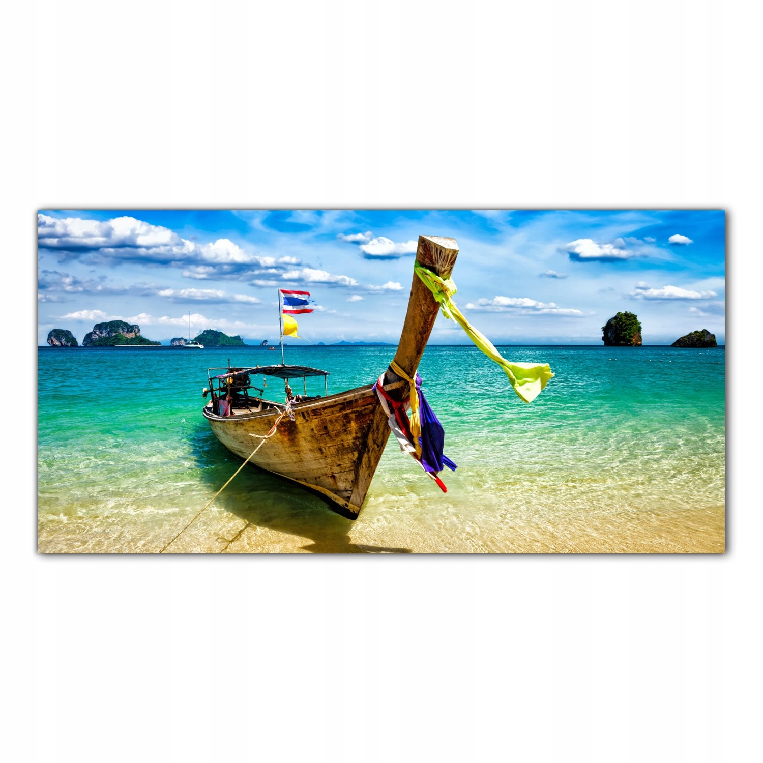 

Obraz na szkle Foto Łódka Tajlandia Plaża 120x60