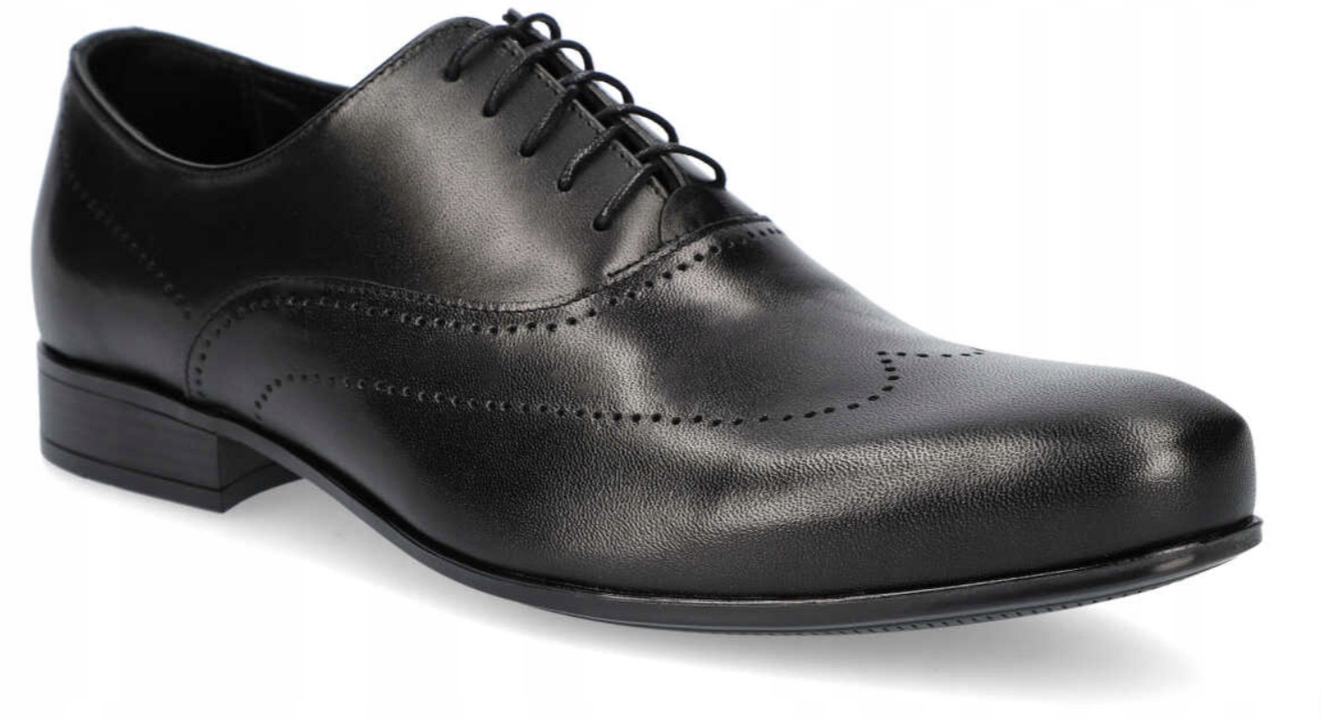 Buty Męskie Czarne Skórzane Lancerto Zayden 40
