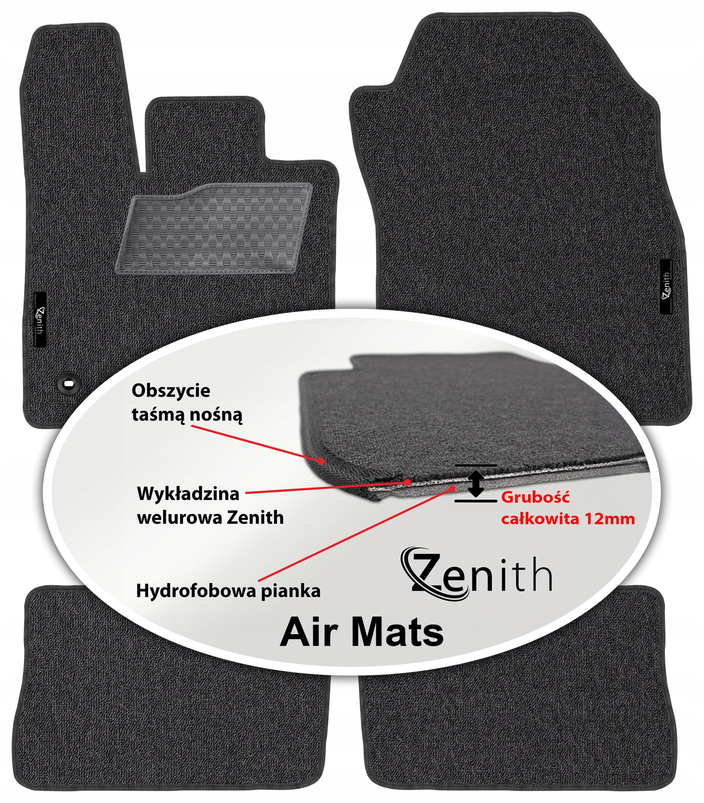 Toyota Rav4 V Automat 2019 Velurové koberce do auta Zenith Air Mats