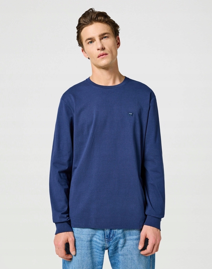Pánské tričko Wrangler Ls Sign Off Tee Navy 112357362 XXL