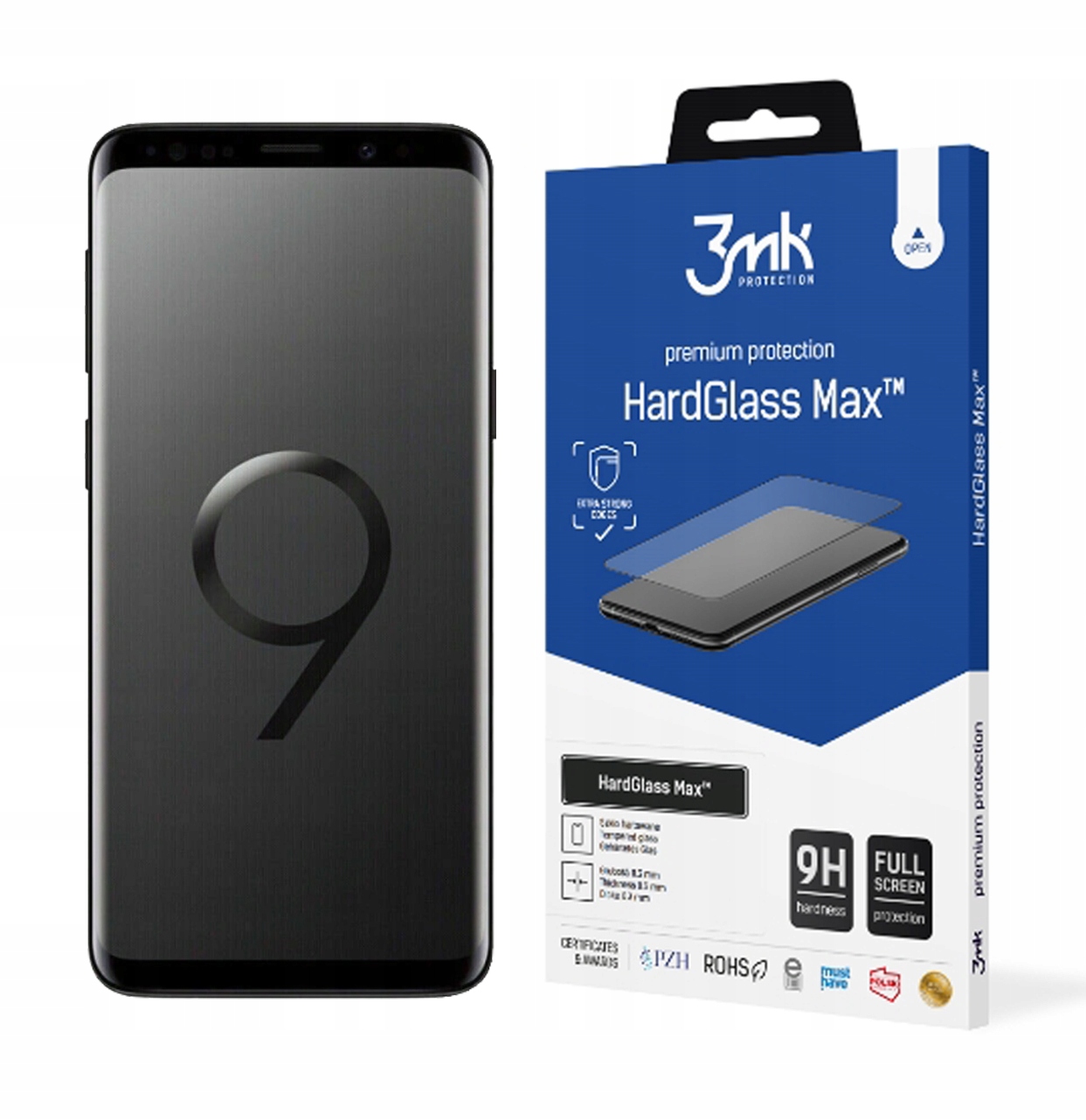 HardGlass Max 3MK SZKŁO do Samsung S9 Czarny Producent 3MK