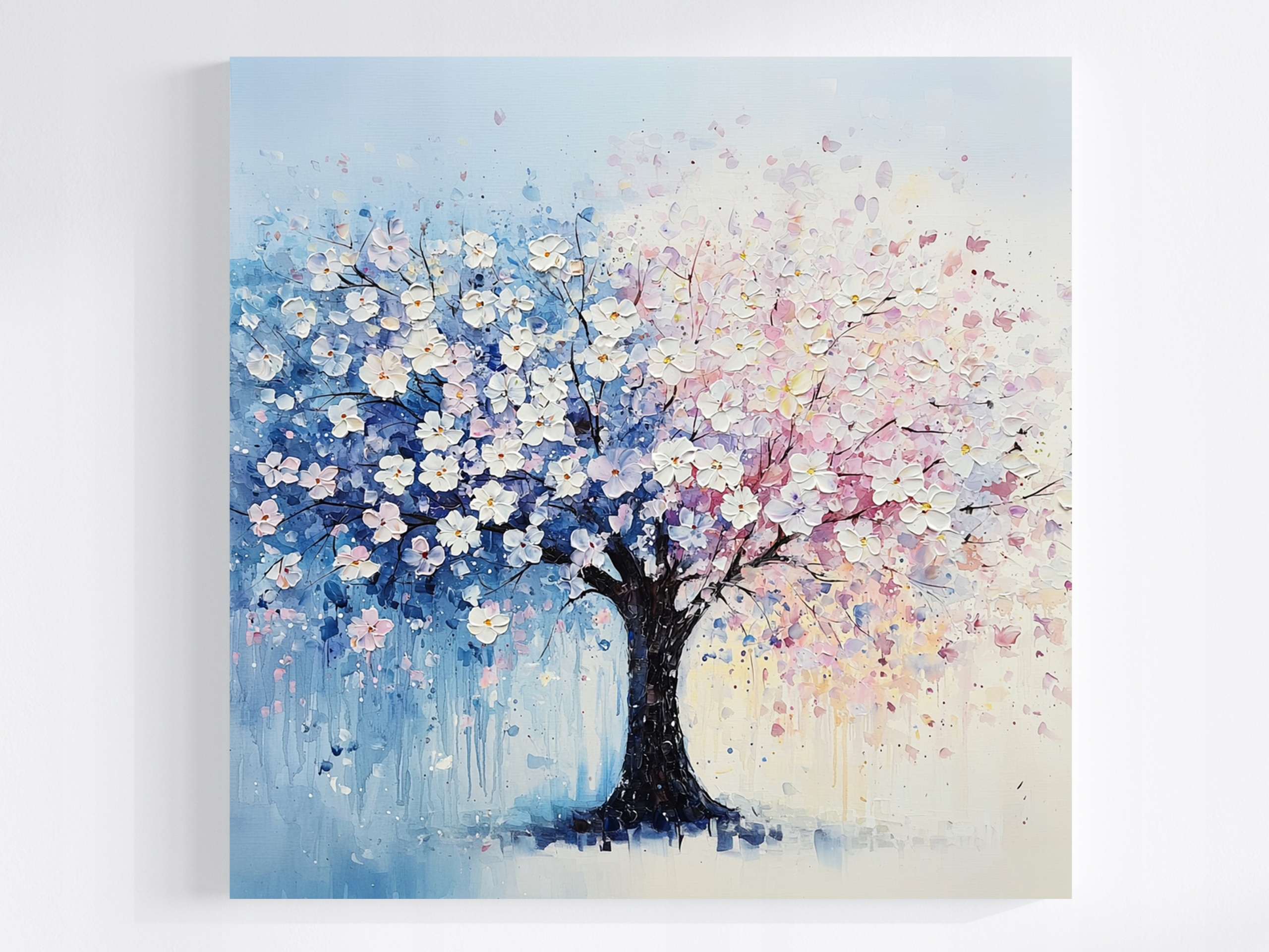 Obraz Na Plátně Canvas Příroda Zahrada Dřevo Květiny Jaro 80x80