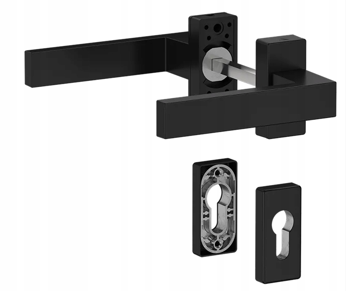 Medos dveřní klika Dublin hliníková černá Ral 9005 spodní rozeta