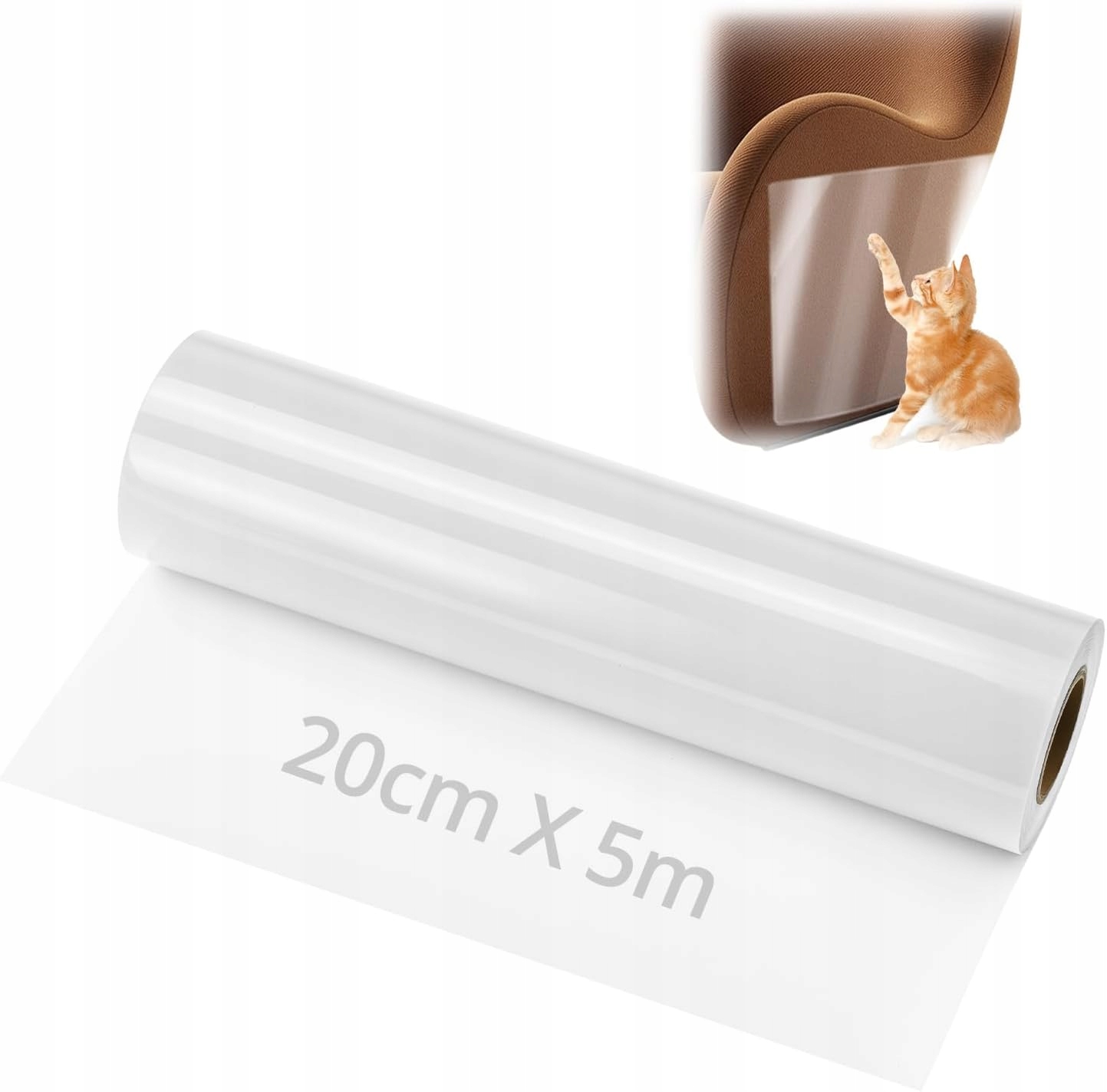 Levně Ochranná Fólie Na Nábytek 20 cm x 5 m Dveře Pohovky Proti Kočce A Psu