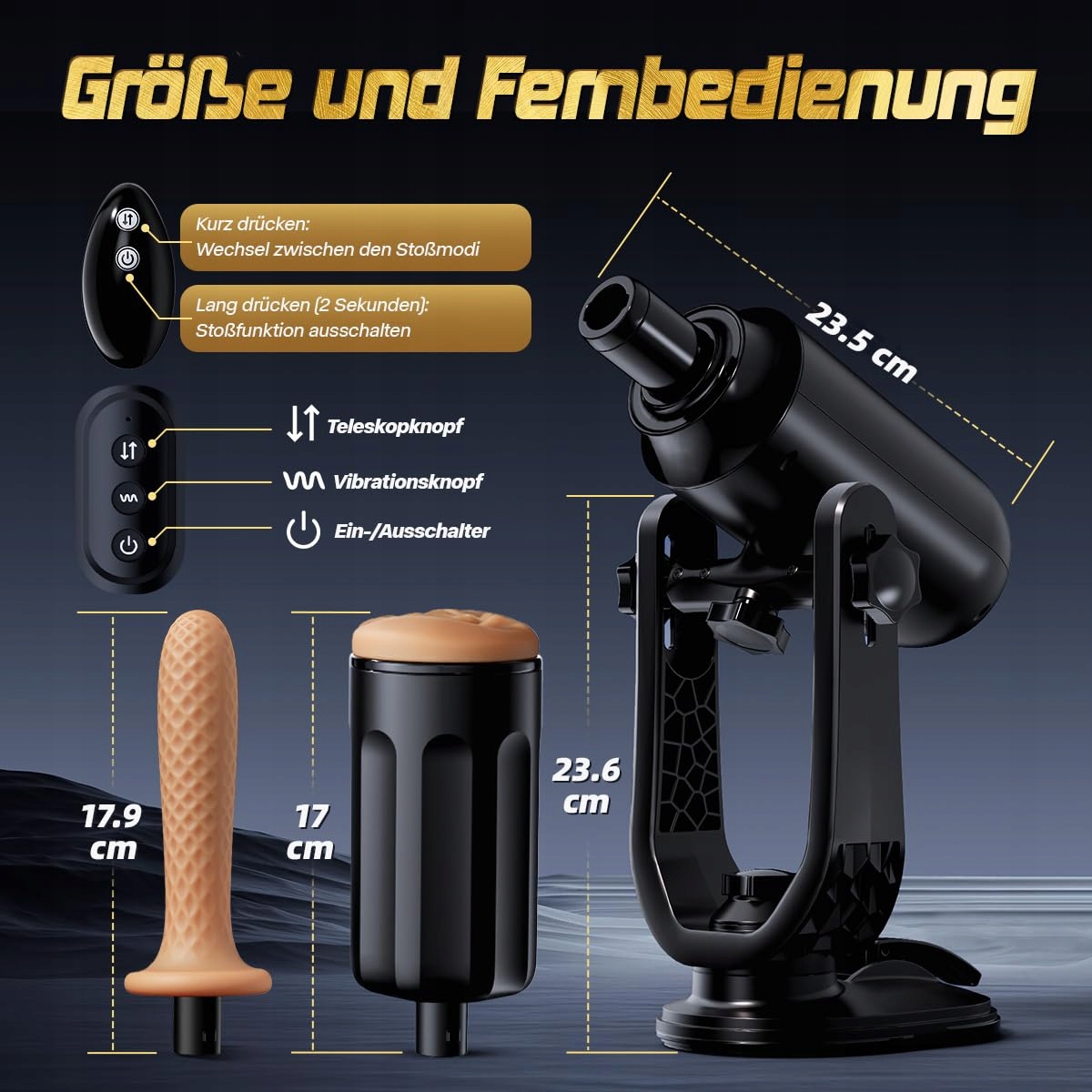 AUTOMATISCHER MASTURBATOR DLA MĘŻCZYZN Z PRZYSSAWKĄ 360° 3 TRYBY 7 WIBRACJI — miniatura 9