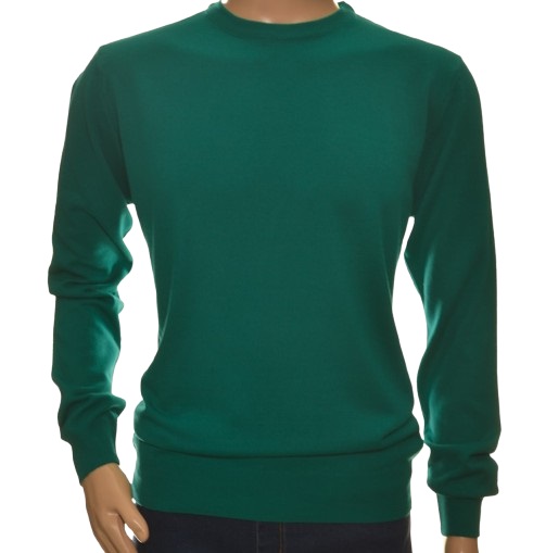 Pánský svetr z kašmíru a merino vlny, kašmírový, velikost L, jarní zeleň 144