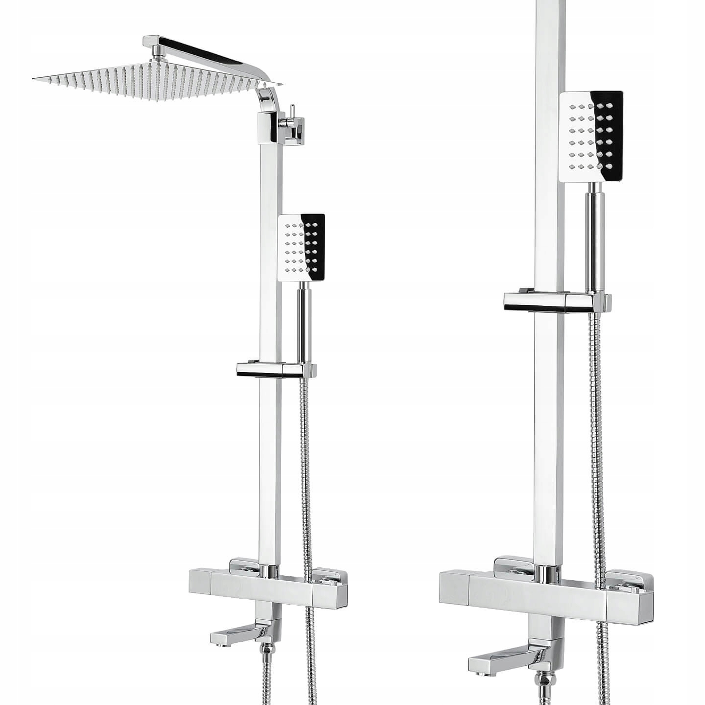 Termostatická Sprchová Stĺpová Výtoková Vaňa S Dažďovou Sprchou 25X25 CM