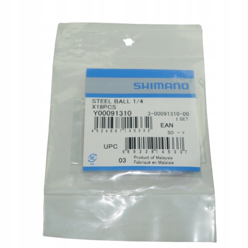 Kulki piasty tył Shimano 1/4" 18szt