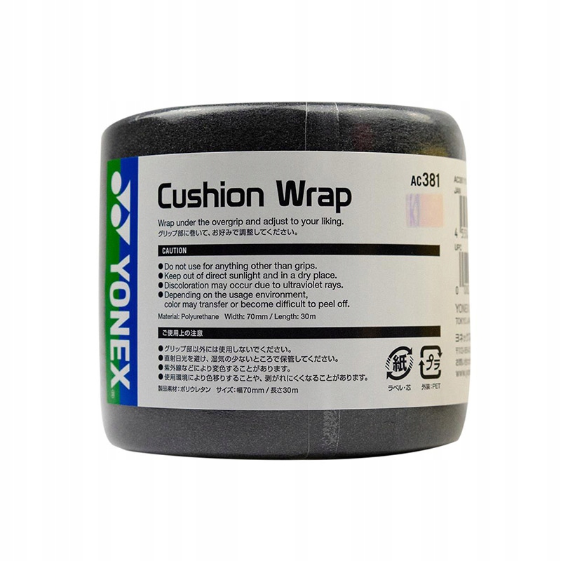 Owijka do badmintona Yonex AC381 Cushion Wrap czarna amortyzująca