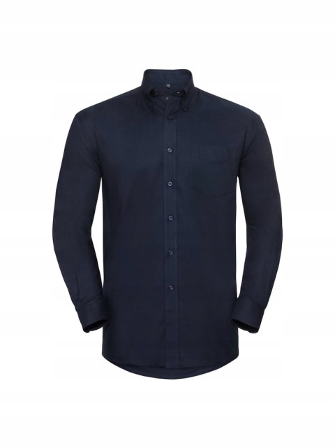 Pánská košile Russell Oxford s dlouhým rukávem, barva Bright Navy, velikost 4XL