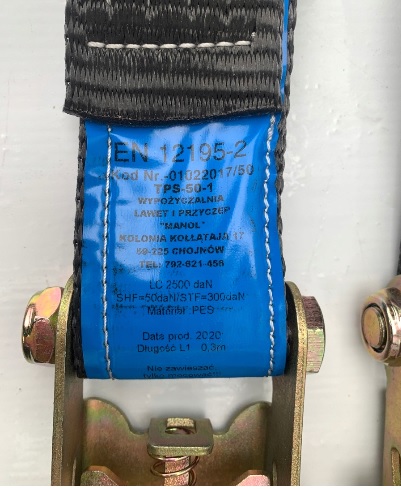 Pasy Szelki Pomocy Drogowej Szelka 5T 3M 50 4 Manufacturer catalog number 5T2PKT Szelka