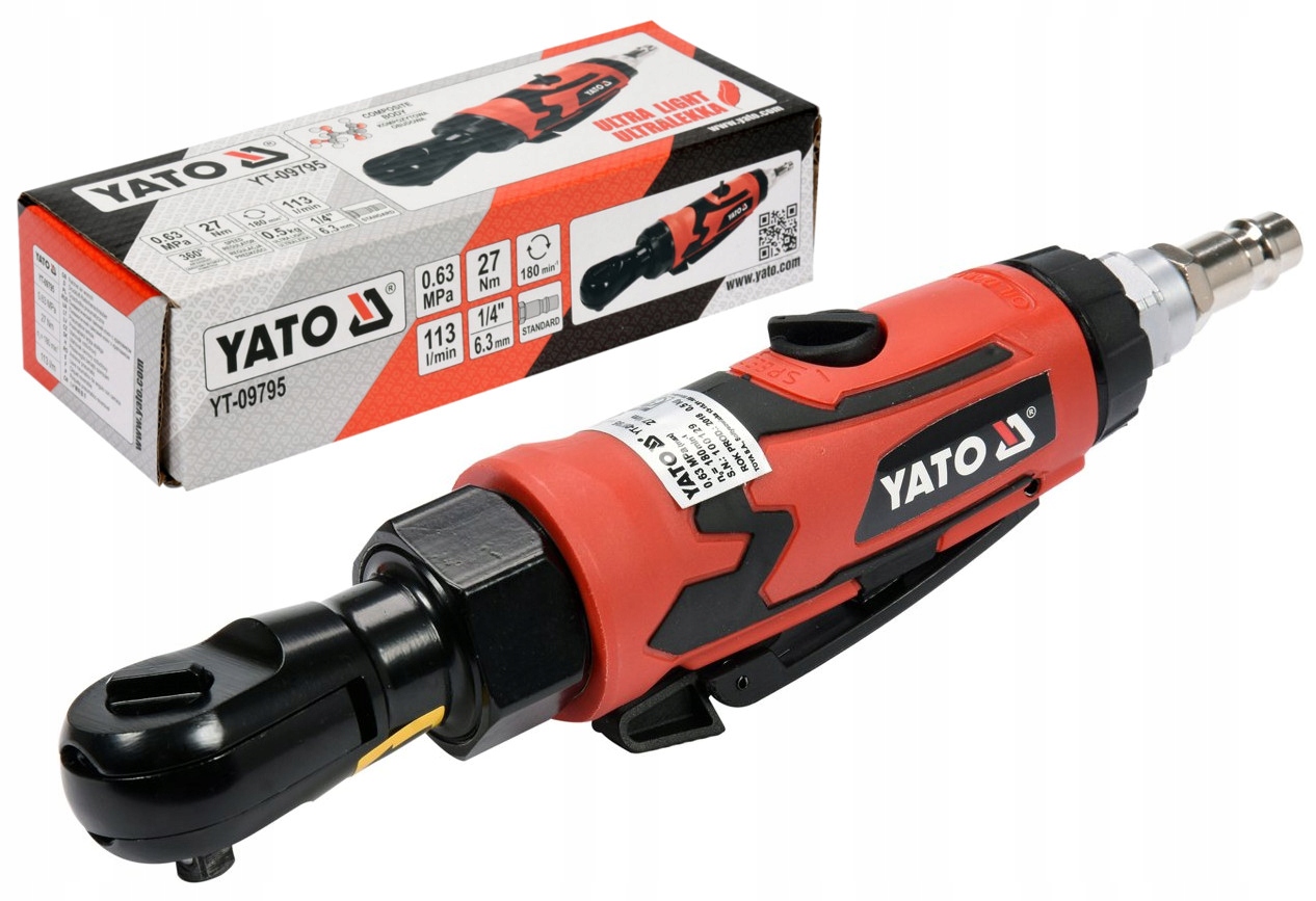 

Yato Grzechotka Pneumatyczna Klucz Kątowy 1/4 27Nm