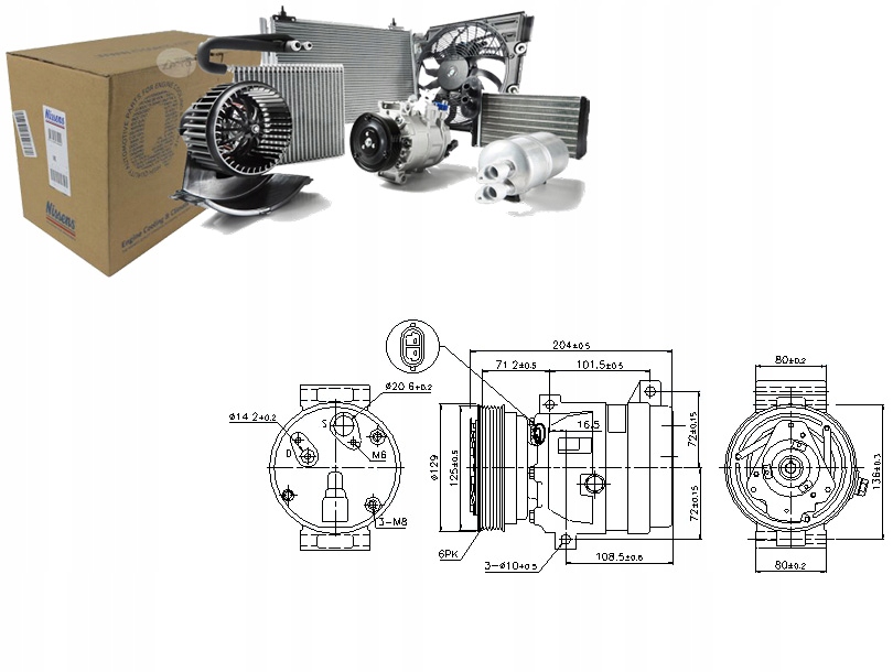 SPRĘŻARKA KLIMATYZACJI RENAULT MEGANE Scenic 1.6 1