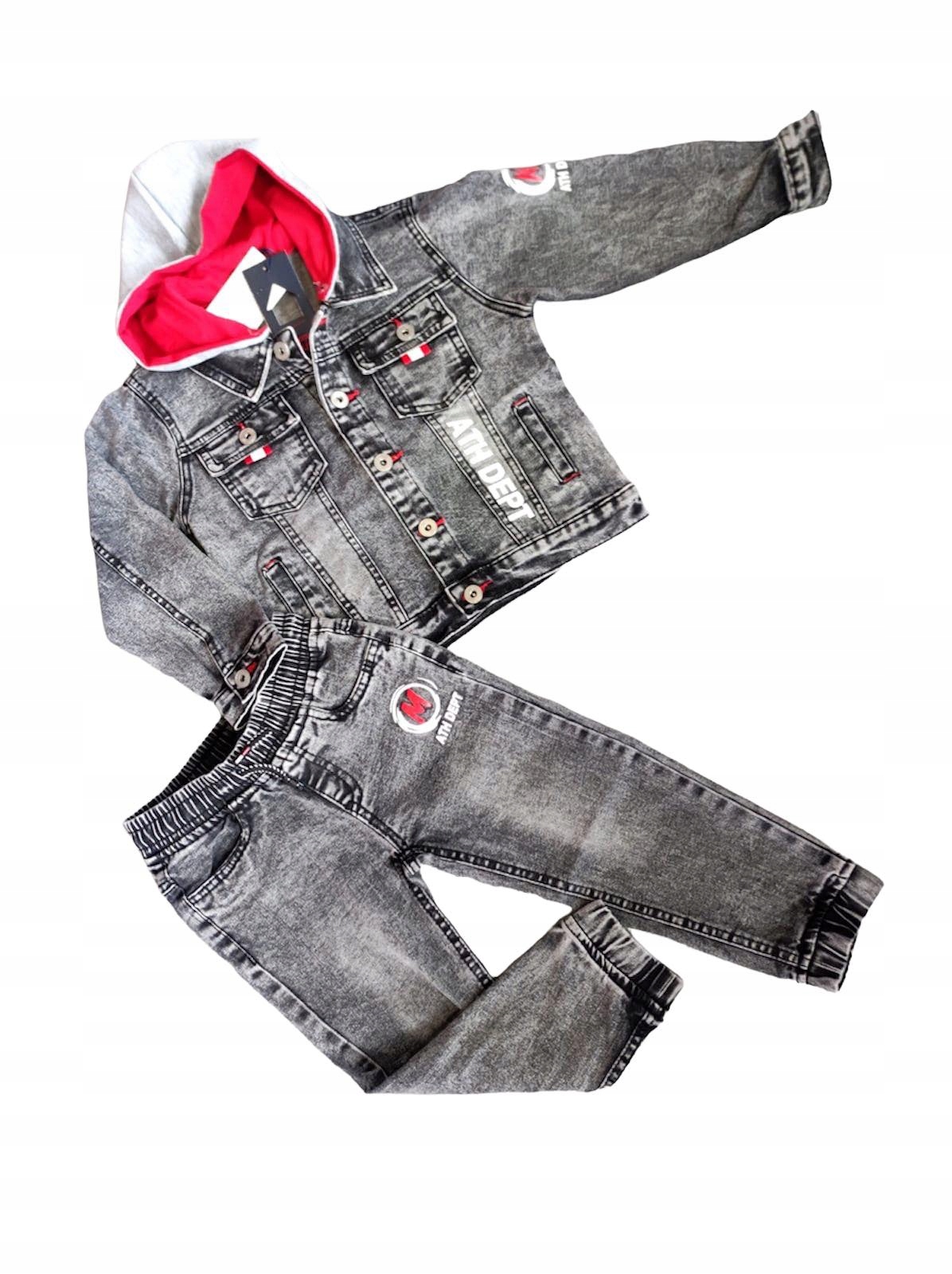

Katana jeans z odpinanym kapturem spodnie r.104