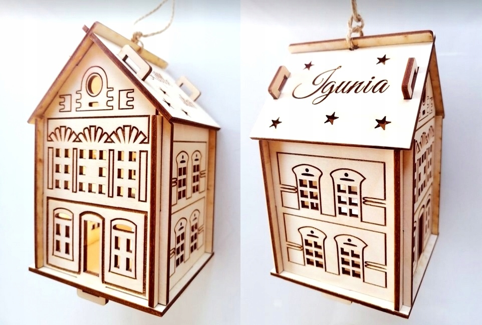 LAMPION ADWENTOWY NA RORATY LED + imię grawer