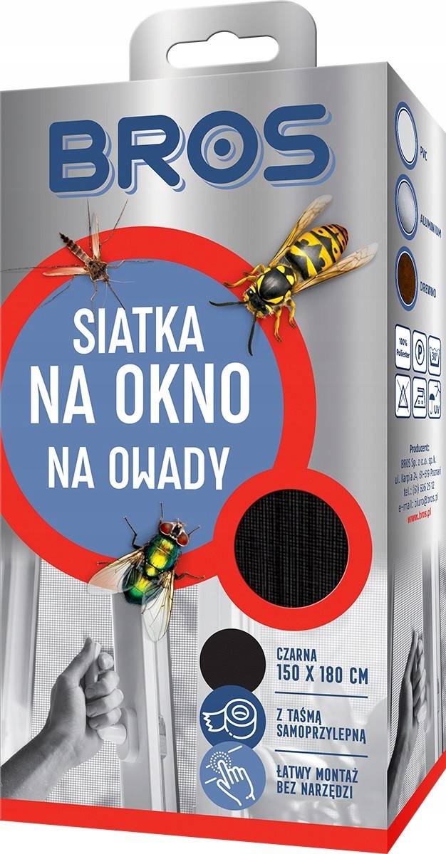 

Siatka Moskitiera Na Komary Na Okno Bros 150X180