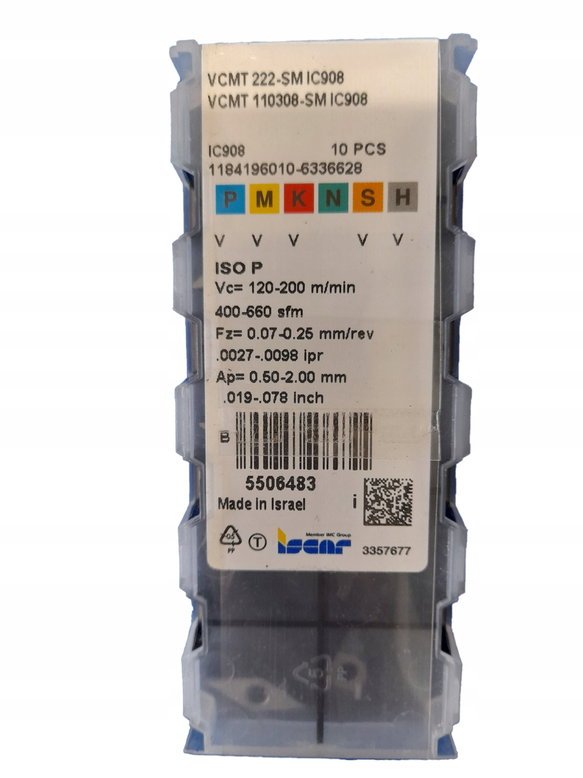 Płytka VCMT 110308 SM IC908 ISCAR