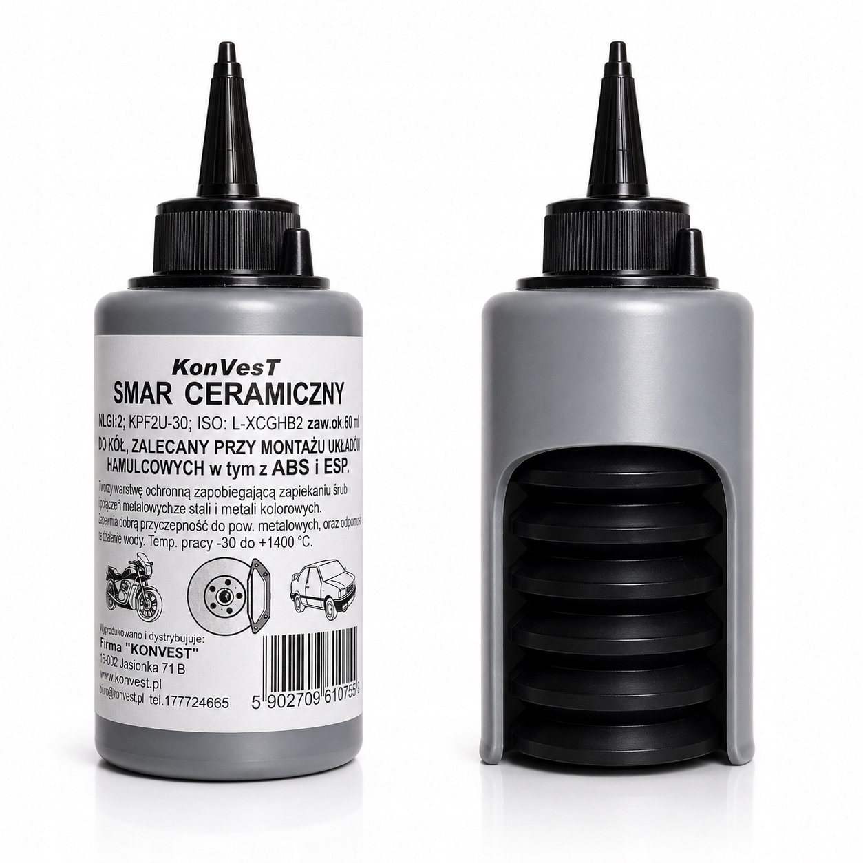 Smar ceramiczny wysokotemperaturowy do hamulców z aplikatorem KonVesT 60 ml