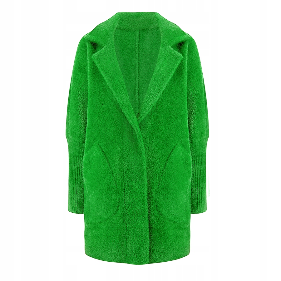 ALPAKA CIEPŁY PŁASZCZ NARZUTKA kurtka WEŁNA KOLORY Marka bez marki