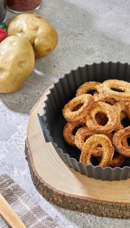 2 x Koszyk silikonowy wkładka forma do frytownicy AIR FRYER 20cm Materiał inny