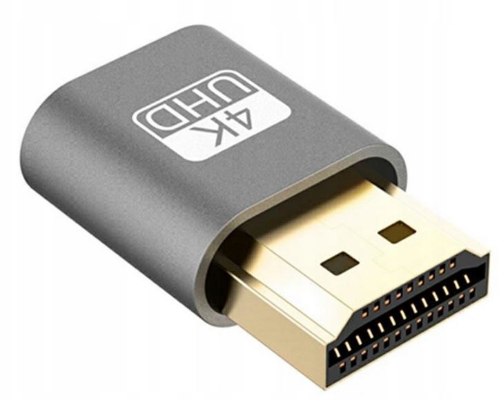 EMULATOR MONITORA ADAPTER HDMI VGA 4K DUMMY plug & play