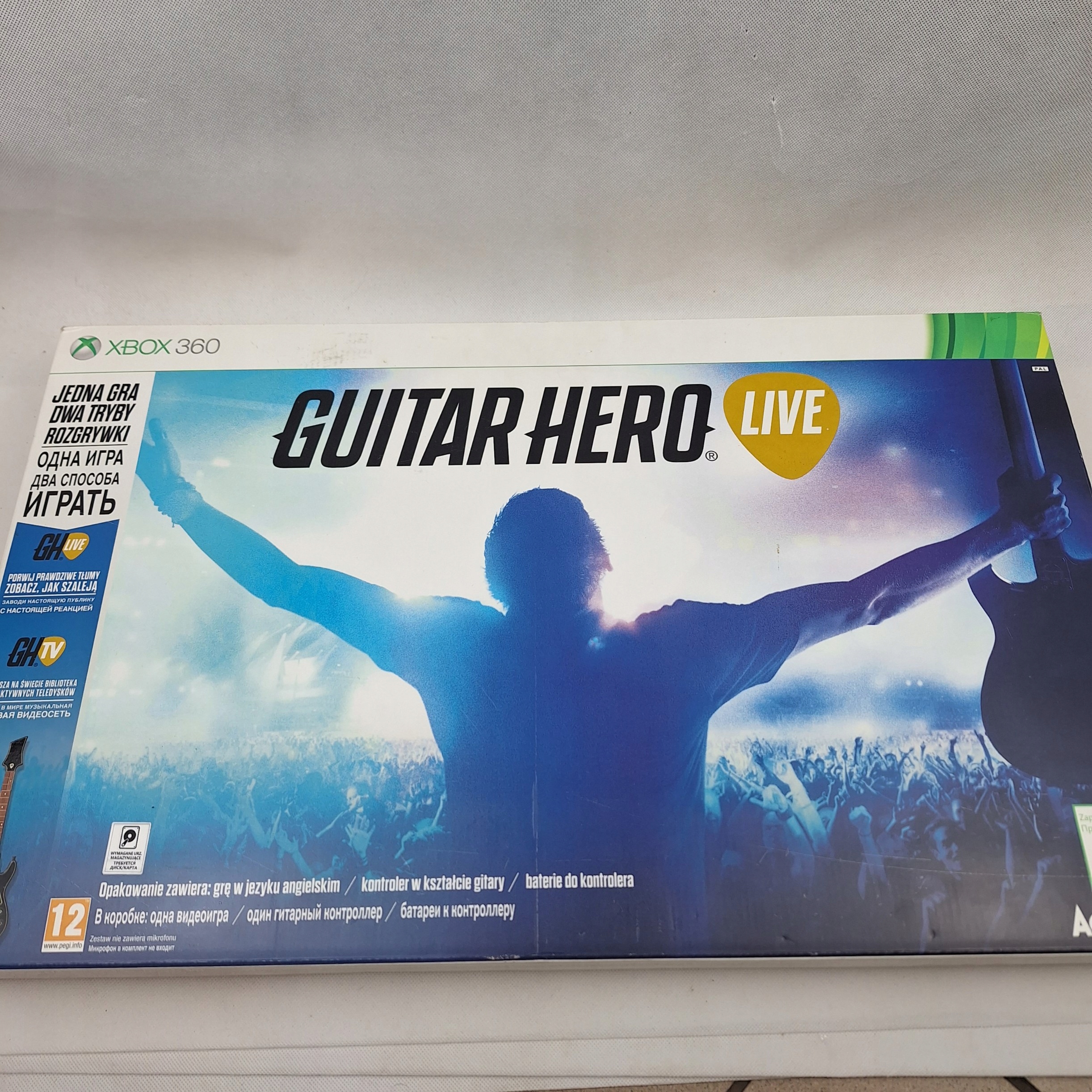 GITARA GUITAR HERO LIVE GRA XBOX 360 X360 PEŁNY KOMPLET W PUDEŁKU Stan opakowania oryginalne