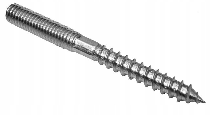 Dvouzávitový Šroub, Metricko-dřevěný Kolík Pozink M10X120 MM 100 Ks